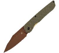 Kansept Nettle Rose Gold Coated 154CM Olive Green G10 T1103A4
