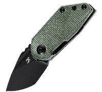 Kansept RIO Black Stonewashed M390, Green Micarta K3044A2