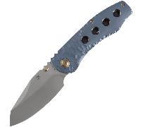 Kansept Satin CPM 20CV Blue Anodized and Stonewashed Titanium K1110A5