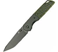 Kansept Warrior Black TiCn Coated and Stonewashed Tanto D2 Blade Black Anodized Aluminum Bolster + B