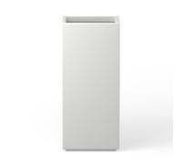 Kante Fioriera rettangolare in cemento, altezza 51,6 cm, moderna, diametro quadrato, con foro di drenaggio e tappo in gomma, per interni ed esterni, casa, patio, giardino, bianco puro