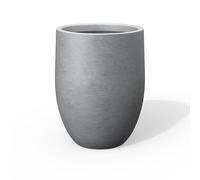 Kante Tall Concrete Planter, 21.7-Inch Height Gray Large Indoor Outdoor Plant Pot with Drainage Hole for Patio Garden Home, Modern Decor for Flowers and Tree