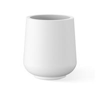 Kante Vaso rotondo in cemento bianco puro, per interni ed esterni, diametro 38,9 cm