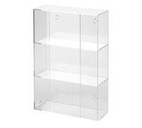 Kantek Dispenser da parete in acrilico per vano portaoggetti, capacità 3 scatole, facile scambio, per uso in servizi di ristorazione, sanità, ospedali, ristoranti, 26,2 x 9,7 x 40,6 cm, trasparente