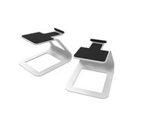 Kanto SE2W Elevated Desktop Speaker Stands for Small Speakers & Compact 2”-3” Studio Monitors | 3.8” Tall | Supports 3.2 kg | Silicone Padding | Pair | White