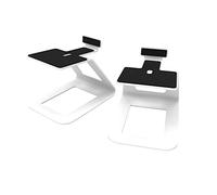 Kanto SE6W Elevated Desktop Speaker Stands for Large Bookshelf Speakers & Full-Size 5”-7” Studio Monitors | 6.9” Tall | Supports 22 lb | Damping 2.5 mm Silicone Padding | ¼”-20 Mounting | White | Pair
