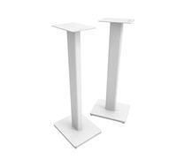 Kanto ST28 28” Universal Floor Speaker Stands for Bookshelf Speakers up to 30 lbs | Improved Sound | Hidden Cable Management | Timeless Design w/White MDF Base | Pair
