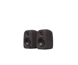 Kanto UKI 100 W Active Desktop Computer Speakers with Bluetooth and USB-C | Intelligent Sub Integration | Headphone Out | Pair | Pumice