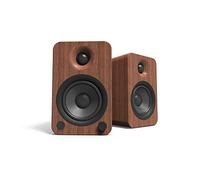Kanto YU4 140W Powered Bookshelf Speakers with Bluetooth and Built-in Phono Preamp | Features Signal Detection and Auto Stand-by | Walnut