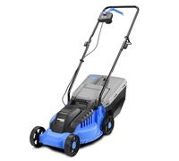 KANWOD KGALM-1232 Tagliaerba Elettrico 1200 W, Larghezza di Taglio 32 cm, Cesto Raccoglierba 30 Litri, Regolazione Altezza di Taglio 3 Livelli 30-70 cm, per superfici fino a 500 m², 3400 giri/min