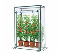 KANWOD Serra da Giardino con Porta Arrotolabile, Invernale, Stabile e Facile da Montare, Pellicola Trasparente 140 g/m², Protezione delle Piante, Verdure, Fiori, Serra per Orto, Balcone e Giardino