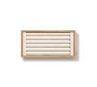 Kanwoder Espositore per anelli in bambù, espositore per gioielli, per anelli e orecchini (beige)