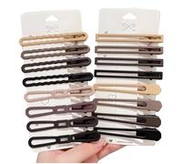 KANXINR 16 fermagli a becco d'anatra in metallo opaco, per donne, semplici, piatti, antiscivolo, per sezioni e acconciature, accessori per donne e ragazze, salone e uso domestico