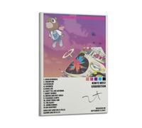 Kanye Poster con copertina dell'album di laurea West Graduation, poster estetico limitato con stampa artistica su tela, per camera da letto, camera da letto, camera da letto, camera da letto e