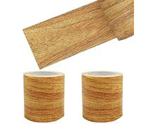 Kanyka 2 Rotolo Di Nastro Di Quercia Imitazione Color Cammello Dorato Da 8 Cm * 4,57 M, Nastro Adesivo Multiuso Autoadesivo Impermeabile per Mobili, Porte, Pavimenti, Tavoli e Sedie (Glod)