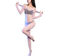 KANYULOVE Donna Bodystocking Collant Lucidi Olio Bodystockings 5D Trasparente Bodysuits Catsuit