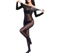 KANYULOVE Donna Bodystocking Collant Lucidi Olio Bodystockings 5D Trasparente Bodysuits Catsuit