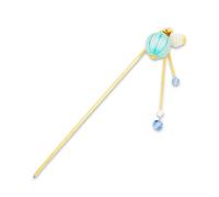 Kanzashi - Decorazioni per capelli, in Giappone, con perline trasparenti, per capelli, in vetro, accessorio per capelli, decorazione per capelli, capelli ondeggianti, capelli sfusi (Bubble Ball / Blu)