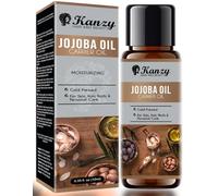 Kanzy olio di jojoba biologico spremuto a freddo, puro olio di jojoba per capelli, unghie, ciglia e sopracciglia (10 ml, Jojoba)