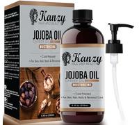 Kanzy olio di jojoba biologico spremuto a freddo, puro olio di jojoba per capelli, unghie, ciglia e sopracciglia (250 ml, Jojoba)
