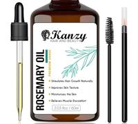 Kanzy Olio di Rosmarino per Capelli 60ml, per Barba, Sopracciglia, Ciglia e Crescita Capelli come Trattamento Anticaduta per Donne/Uomini