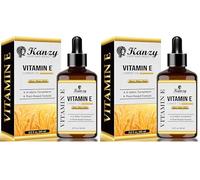 Kanzy Olio di Vitamina E per il Viso, Capelli, Unghie e Pelle d-Alfa-Tocoferolo, 60 ml Vitamin E Oil Olio Antietà Contro le Rughe Olio ideale per Uomini e Donne (Confezione da 2)
