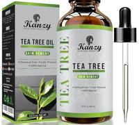 Kanzy Tea Tree Oil 60ml Olio di Albero Del Tè per Viso, Corpo, Unghie, Capelli e Aromaterapia Diffusore, Olio Essenziale Tea Tree Biologico