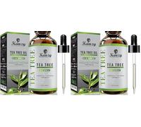 Kanzy Tea Tree Oil 60ml Olio di Albero Del Tè per Viso, Corpo, Unghie, Capelli e Aromaterapia Diffusore, Olio Essenziale Tea Tree (Confezione da 2)