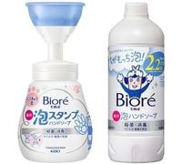 KAO Biore U Instant Foam Sapone Mani PAW STAM 250mL e Ricarica 450mL Set Giap...