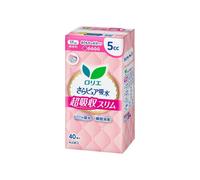 Kao - Laurier Sara Pure Absorption Super Absorbent Slim Panty Liners 5cc 17cm - 40pezzi - Fragrance Free