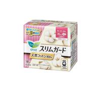 Kao - Laurier Slim Guard Natural Cotton 100% Extra Heavy Daytime Use With Wings 25cm - 18pezzi