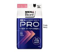 Kao - Men's Biore Face & Body Sheets PRO Fruity Berry - 26 Sheets