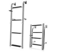 KAOLALI Scaletta da barca, pieghevole, con 4 gradini antiscivolo, in acciaio inox, per piscina