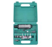 KAOLALI Set di 15 mini lucidatrici, smerigliatrice ad aria compressa per levigatura e lucidatura, mini lucidatrice ad aria compressa, levigatrice orbitale, con testine abrasive integrate, per M