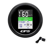 KAOLALI Tachimetro GPS da 85 MM Contachilometri Contagiri Digitale con Schermo TFT Impermeabile con Antenna GPS per Moto da Barca Auto