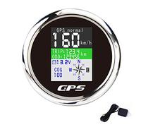 KAOLALI Tachimetro GPS da 85 MM Contachilometri Contagiri Digitale con Schermo TFT Impermeabile con Antenna GPS per Moto da Barca Auto