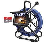 KAOLALI Telecamera di Ispezione 50m con DVR, Telecamera per Ispezione Tubi Fognature con Luce a 6pcs LED, 4,3" 1000TVL Industriale Drenare Endoscopio con 5000mAh, Scheda da 32GB inclusa