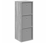 Kaorsrow Credenza grigio Sonoma con 3 cassetti, 30,5 x 27 x 84,5 cm | Mobiletto sottile per corridoio e camera da letto: formato compatto con maniglie incassate per un ordine elegante.