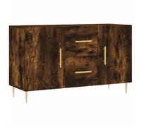 Kaorsrow Credenza in rovere affumicato, 100 x 36 x 60 cm, comò con ante e | Elegante credenza per soggiorno e camera da letto con robusto telaio in metallo e spazio separato dietro le porte.