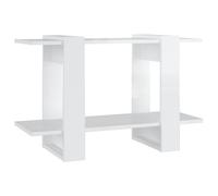 Kaorsrow Libreria divisoria bianca lucida, 80 x 30 x 51 cm | Scaffale versatile dal design moderno per soggiorno e corridoio, con superficie facile da pulire e base compatta.