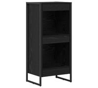 Kaorsrow Scaffale nero effetto rovere, 3 scomparti, 40 x 30 x 86,5 cm | Design industriale compatto per camera da letto e soggiorno. Il ripiano a tre livelli crea ordine in spazi ristretti.