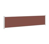 Kaorsrow Tenda laterale estensibile, 140 x 600 cm, marrone, protezione da sguardi indiscreti e dal vento, per balcone e terrazza, tenda doppia con robusto telaio in acciaio e funzione avvolgibile