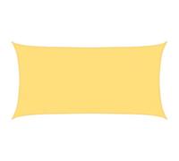 Kaorsrow Tenda parasole rettangolare, 2 x 3,5 m, beige, in HDPE da 160 g/m², per giardino, terrazza e balcone, parasole permeabile al vento, con corde di fissaggio