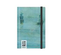 Kaos Agenda Giornaliera 2023-12 mesi con Planner - Medium 12x18,6 cm - Per Casa, Ufficio, Scuola, Università - Copertina Rigida, Elastico piatto, Segnalibro, Angoli arrotondati - Whistler - Notturno