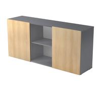 KAPA 1780 | Credenza| con ante scorrevoli - Grafite/Quercia