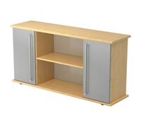 KAPA SB | Madia | con ante - Acero/Argento maniglia in metallo cromato