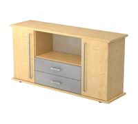 KAPA SB | Madia | con ante + cassetti - Acero maniglia in metallo cromato