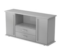 KAPA SB | Madia | con ante + cassetti maniglia in metallo cromato Grigio/Argento