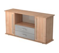 KAPA SB | Madia | con ante + cassetti - Noce maniglia in metallo cromato