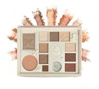 K'APEINE Nude Eyeshadow Palette, Embossed 12Colors Eyeshadow Palette with Blush, Contour, Highlighter All In One Disc Makeup Kit Matte&Glitter Eyeshadows Multi-Use Eye Shades Palette for Natural Look